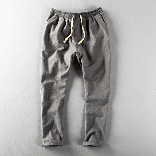 Asher Cotton-Linen Ankle Pants